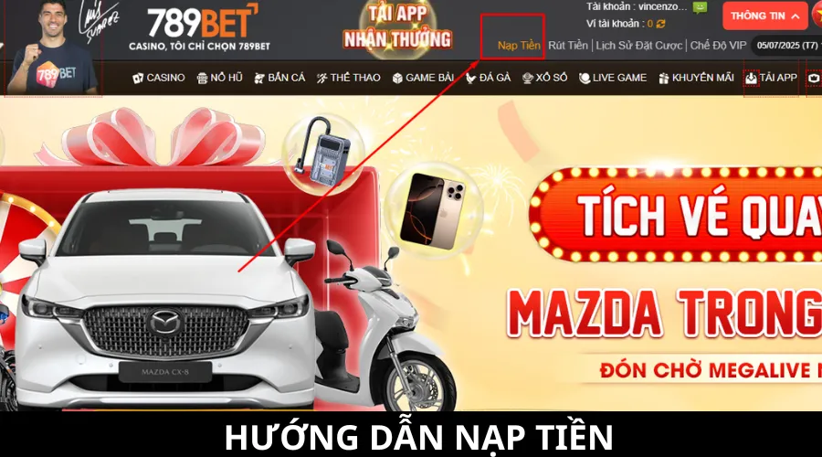 Điều kiện để người chơi nạp tiền vào được hệ thống 789BET